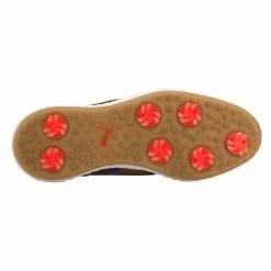 PUMA Ignite PWRADAPT Caged Crafted Golf Shoes 2020 -TravisMathew Shop ann0682 peacoat leather brown team gold 2 53439.1595322304