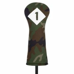 Titleist Woodland Camo 3 Panel Leather & Cotton Twill Headcover 2020