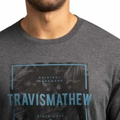 TravisMathew Canyon Road Golf T-Shirt 2020 -TravisMathew Shop ann1243 heather gray pinstripe 4 28609.1605076265