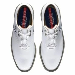 FootJoy Premiere Flint Spikeless Golf Shoes 2021 Previous Season Style -TravisMathew Shop ann1648 white white navy 5 71848.1612340027