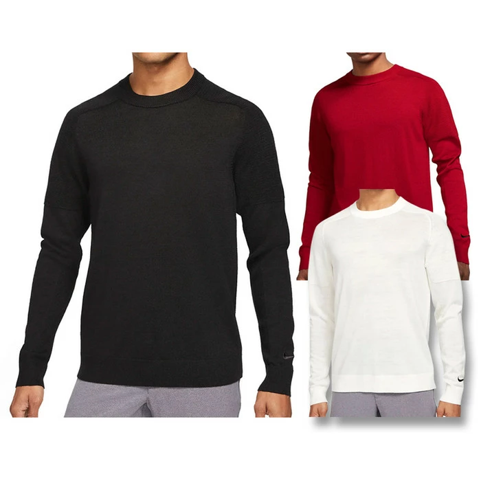 Nike Tiger Woods Knit Crew Golf Sweater 2021 3 Nike Tiger Woods Knit Crew Golf Sweater 2021