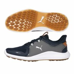 PUMA Ignite Fasten8 Spikeless Golf Shoes 2021 -TravisMathew Shop ann1865 navy blazer silver quiet shade 1 77037.1614840719