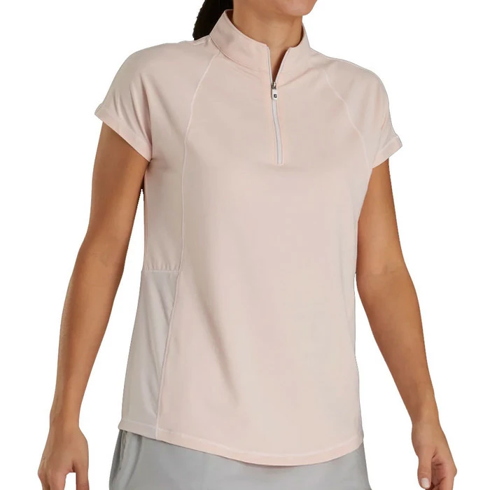 FootJoy Jersey Mini Stripe Zip Golf Pullover 2021 Women 4 FootJoy Jersey Mini Stripe Zip Golf Pullover 2021 Women - Image 2