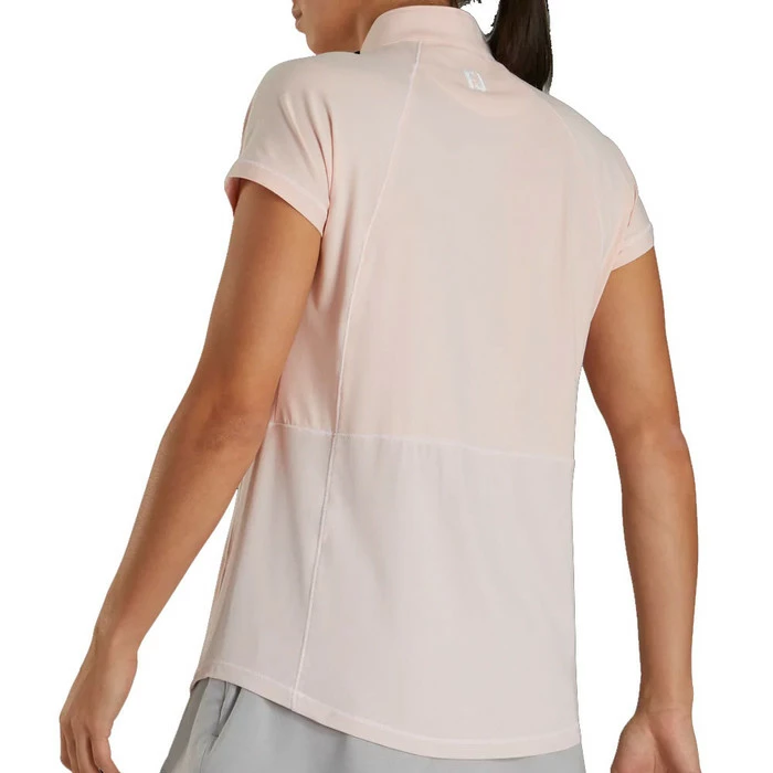 FootJoy Jersey Mini Stripe Zip Golf Pullover 2021 Women 5 FootJoy Jersey Mini Stripe Zip Golf Pullover 2021 Women - Image 3