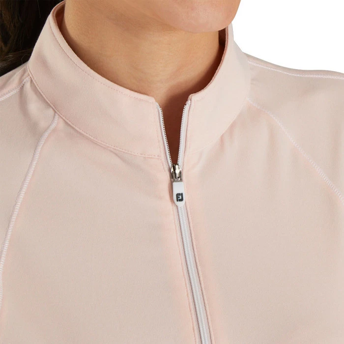 FootJoy Jersey Mini Stripe Zip Golf Pullover 2021 Women 6 FootJoy Jersey Mini Stripe Zip Golf Pullover 2021 Women - Image 4