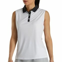 FootJoy Sleeveless Jacquard Back Shirt Golf Polo 2021 Women