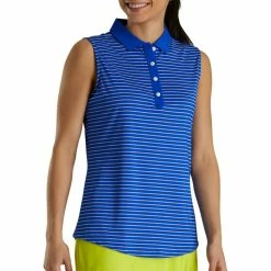 FootJoy Sleeveless Pinstripe Shirt Golf Polo 2021 Women 13 FootJoy Sleeveless Pinstripe Shirt Golf Polo 2021 Women -TravisMathew Shop ann2056 cobalt 1 17276.1627459575