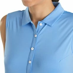 FootJoy Sleeveless Shirt Golf Polo 2021 Women -TravisMathew Shop ann2057 light blue 3 73063.1627459788