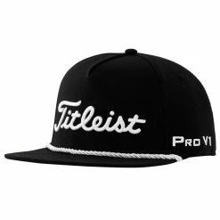 Titleist Tour Rope Flat Bill Legacy Collection Golf Cap 2021 -TravisMathew Shop ann2062 black white 1 09423.1619683390