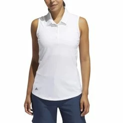 Adidas Ultimate 365 Solid Sleeveless Golf Polo 2021 Women -TravisMathew Shop ann2112 white 2 54642.1626221763