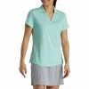 FootJoy Open Placket Spacedye Short Sleeve Golf Polo 2021 Women 2 FootJoy Open Placket Spacedye Short Sleeve Golf Polo 2021 Women -TravisMathew Shop ann2129 aquamarine white 1 36769.1627461110
