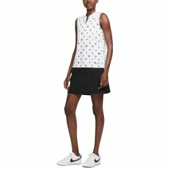 Nike Dri-Fit Victory Printed Sleeveless Golf Polo 2021 Women -TravisMathew Shop ann2150 white black 5 08596.1665560137