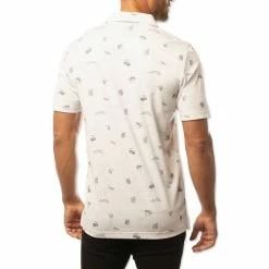 TravisMathew Stolen Time Golf Polo 2021 -TravisMathew Shop ann2586 heather white 3 03044.1636617789