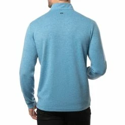 TravisMathew Bridge The Gap Golf Pullover 2022 -TravisMathew Shop ann2670 heather blue sapphire 3 85146.1642147018