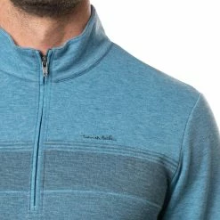TravisMathew Bridge The Gap Golf Pullover 2022 -TravisMathew Shop ann2670 heather blue sapphire 4 25824.1642147021