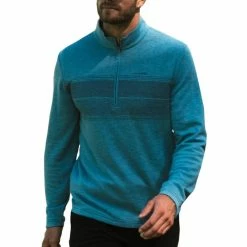 TravisMathew Bridge The Gap Golf Pullover 2022 -TravisMathew Shop ann2670 heather blue sapphire 5 01749.1644566563