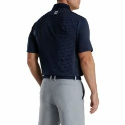 FootJoy Diamond Dot Print Lisle Self Collar Golf Polo 2022 -TravisMathew Shop ann2771 navy 3 06281.1644561096