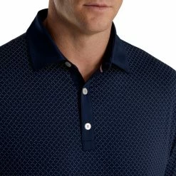 FootJoy Diamond Dot Print Lisle Self Collar Golf Polo 2022 -TravisMathew Shop ann2771 navy 4 24483.1644561098