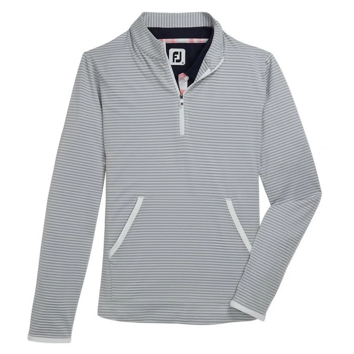 FootJoy Half-Zip Tonal Stripe Midlayer Golf Pullover 2022 Women 8 FootJoy Half-Zip Tonal Stripe Midlayer Golf Pullover 2022 Women - Image 6