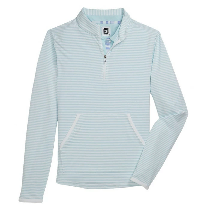 FootJoy Half-Zip Tonal Stripe Midlayer Golf Pullover 2022 Women 4 FootJoy Half-Zip Tonal Stripe Midlayer Golf Pullover 2022 Women - Image 2