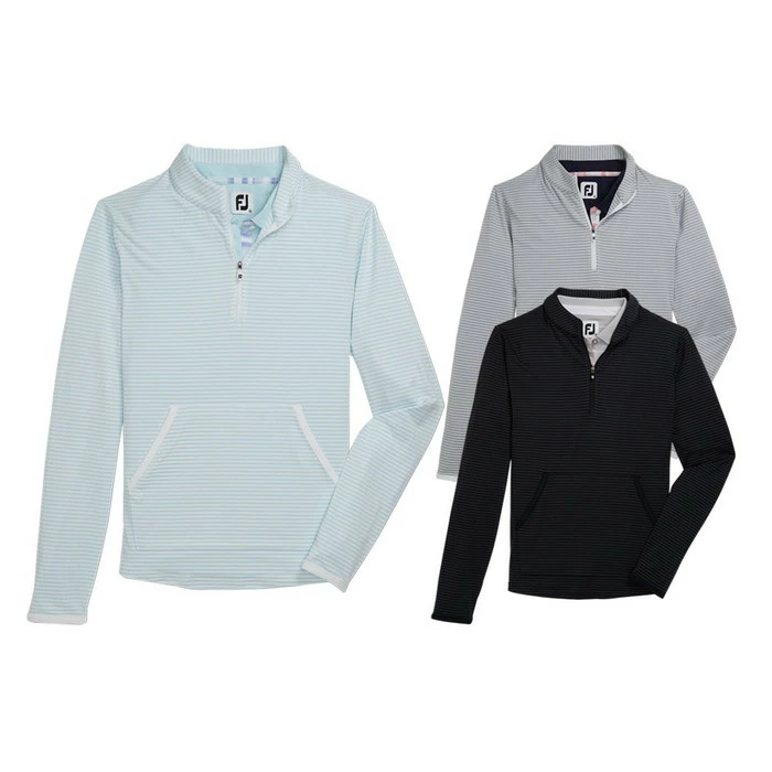 FootJoy Half-Zip Tonal Stripe Midlayer Golf Pullover 2022 Women 3 FootJoy Half-Zip Tonal Stripe Midlayer Golf Pullover 2022 Women