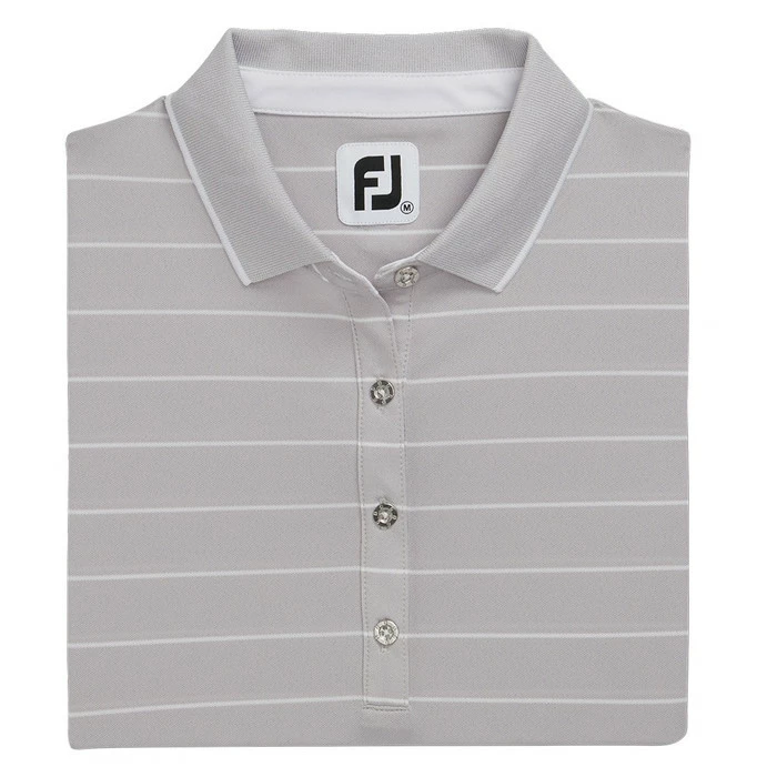 FootJoy Pique Half Sleeve Pinstripe Golf Polo 2022 Women 4 FootJoy Pique Half Sleeve Pinstripe Golf Polo 2022 Women - Image 2