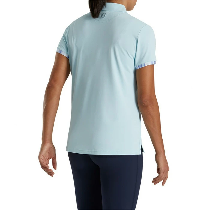 FootJoy Shortsleeve Watercolor Trim Golf Polo 2022 Women 5 FootJoy Shortsleeve Watercolor Trim Golf Polo 2022 Women - Image 3