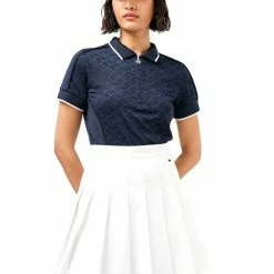 J.Lindeberg Galiah Golf Polo 2022 Women -TravisMathew Shop ann2826 navy jacquard bridge monogram 2 79631.1655277511