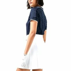 J.Lindeberg Galiah Golf Polo 2022 Women -TravisMathew Shop ann2826 navy jacquard bridge monogram 3 79598.1655277528