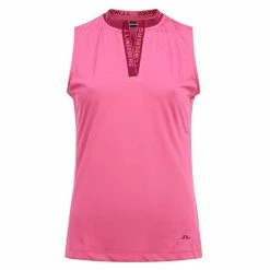 J.Lindeberg Leya Sleeveless Golf Polo 2022 Women -TravisMathew Shop ann2828 hot pink 1 39308.1648169437