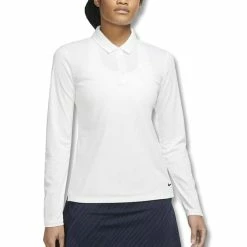 Nike Dri-FIT Victory Solid Longsleeve Golf Polo 2022 Women -TravisMathew Shop ann2967 white black 1 1 08624.1668236109