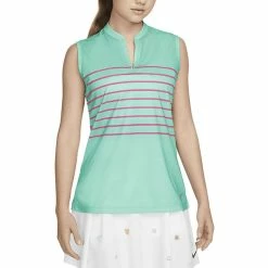 Nike Dri-FIT Victory Striped Sleeveless Golf Polo 2022 Women -TravisMathew Shop ann2995 washed teal pink prime 1 23548.1669105963