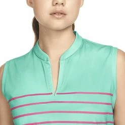 Nike Dri-FIT Victory Striped Sleeveless Golf Polo 2022 Women -TravisMathew Shop ann2995 washed teal pink prime 3 79403.1669105971