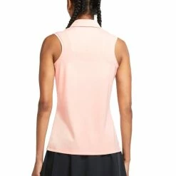 Nike Dri-FIT Victory Sleeveless Solid Golf Polo 2022 Women -TravisMathew Shop ann3065 arctic orange white 2 08505.1669360133