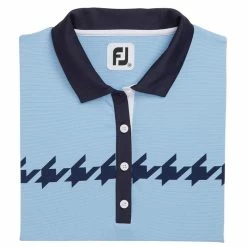 FootJoy Cap Sleeve Houndstooth Print Golf Polo 2022 Women -TravisMathew Shop ann3185 blue 4 17228.1662695555