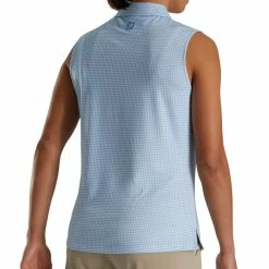 FootJoy Sleeveless Essential Golf Polo 2022 Women -TravisMathew Shop ann3188 blue houndstooth 1 3 22926.1662511646