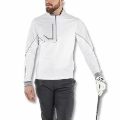 Galvin Green Daxton Golf Pullover 2022 -TravisMathew Shop ann3220 white cool gray sharkskin 4 39367.1663139056