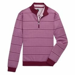 FootJoy Half Zip Houndstooth Print Midlayer Golf Pullover 2022 Women -TravisMathew Shop ann3223 fig 1 20315.1663033713