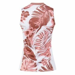 J.Lindeberg Meya Print Sleeveless Golf Top 2023 Women -TravisMathew Shop ann3770 hibiscus pink 2 91542.1671081693