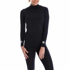 SParms Sun Protect+ UV/Sun Protection High Neck Longsleeve Golf Mock Women -TravisMathew Shop car0294 plain logo black 1 1 30796.1573523770
