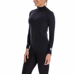 SParms Sun Protect+ UV/Sun Protection High Neck Longsleeve Golf Mock Women -TravisMathew Shop car0294 plain logo black 1 2 82556.1573523774