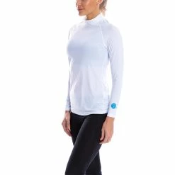 SParms Sun Protect+ UV/Sun Protection High Neck Longsleeve Golf Mock Women -TravisMathew Shop car0294 plain logo white 1 2 67571.1573523729