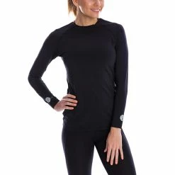 SParms Sun Protect+ UV/Sun Protection Round Neck Longsleeve Golf T-Shirt Women -TravisMathew Shop car0295 plain logo black 1 1 40408.1573546852