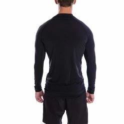 SParms Sun Protect+ UV/Sun Protection Round Neck Longsleeve Golf T-Shirt -TravisMathew Shop car0298 plain logo black 1 3 49165.1573547791
