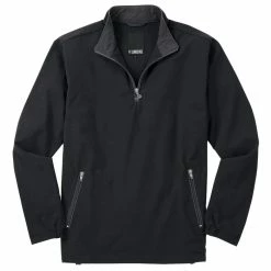 Linksoul 4 Way Stretch/Cotton Blend 1/2 Zip Windbreaker Golf Pullover 2019 9 Linksoul 4 Way Stretch/Cotton Blend 1/2 Zip Windbreaker Golf Pullover 2019 -TravisMathew Shop car0891 true black 1 52285.1576197266