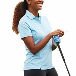 FootJoy Shirt Space Dye Self Collar Golf Polo 2020 Women -TravisMathew Shop car0936 light blue 3 47921.1576743610