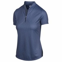Greg Norman ML75 2Below Micro Paisley Zip Golf Polo 2019 Women 10 Greg Norman ML75 2Below Micro Paisley Zip Golf Polo 2019 Women -TravisMathew Shop car0956 navy 1 47660.1578122260