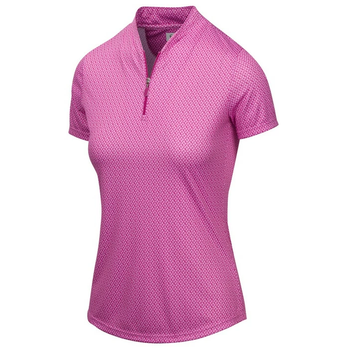 Greg Norman ML75 2Below Micro Paisley Zip Golf Polo 2019 Women 7 Greg Norman ML75 2Below Micro Paisley Zip Golf Polo 2019 Women - Image 5