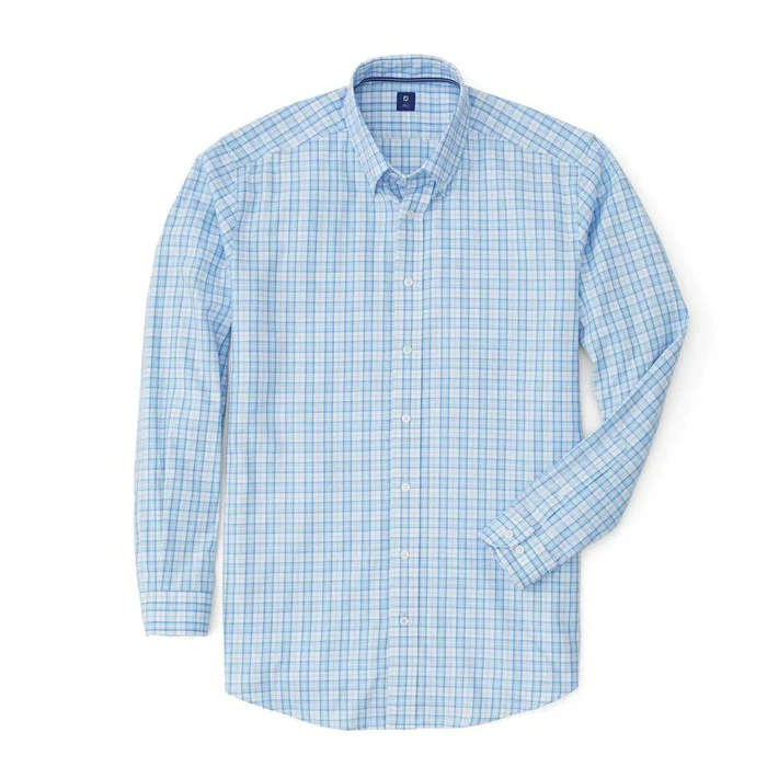 FootJoy Lightweight Stretch Twill Woven Plaid Golf Shirt 2019 3 FootJoy Lightweight Stretch Twill Woven Plaid Golf Shirt 2019