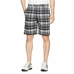 PGA Tour Active Waistband Large Scale Madras Plaid Golf Shorts 2018